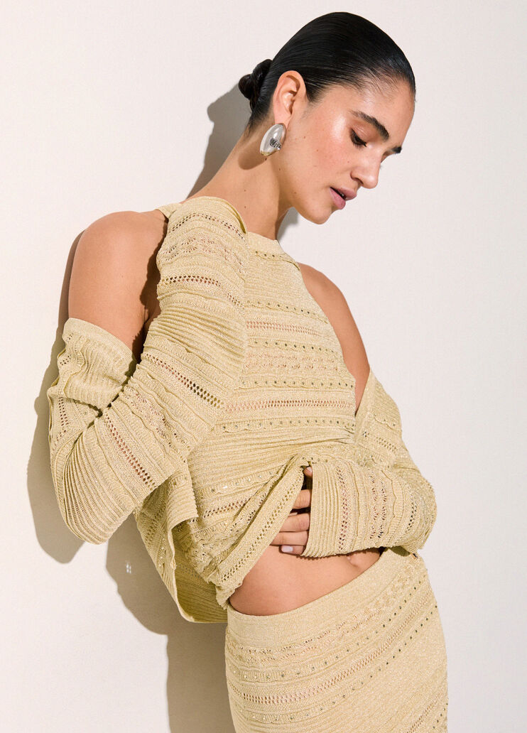 Openwork cardigan yellow Liu Jo - medium