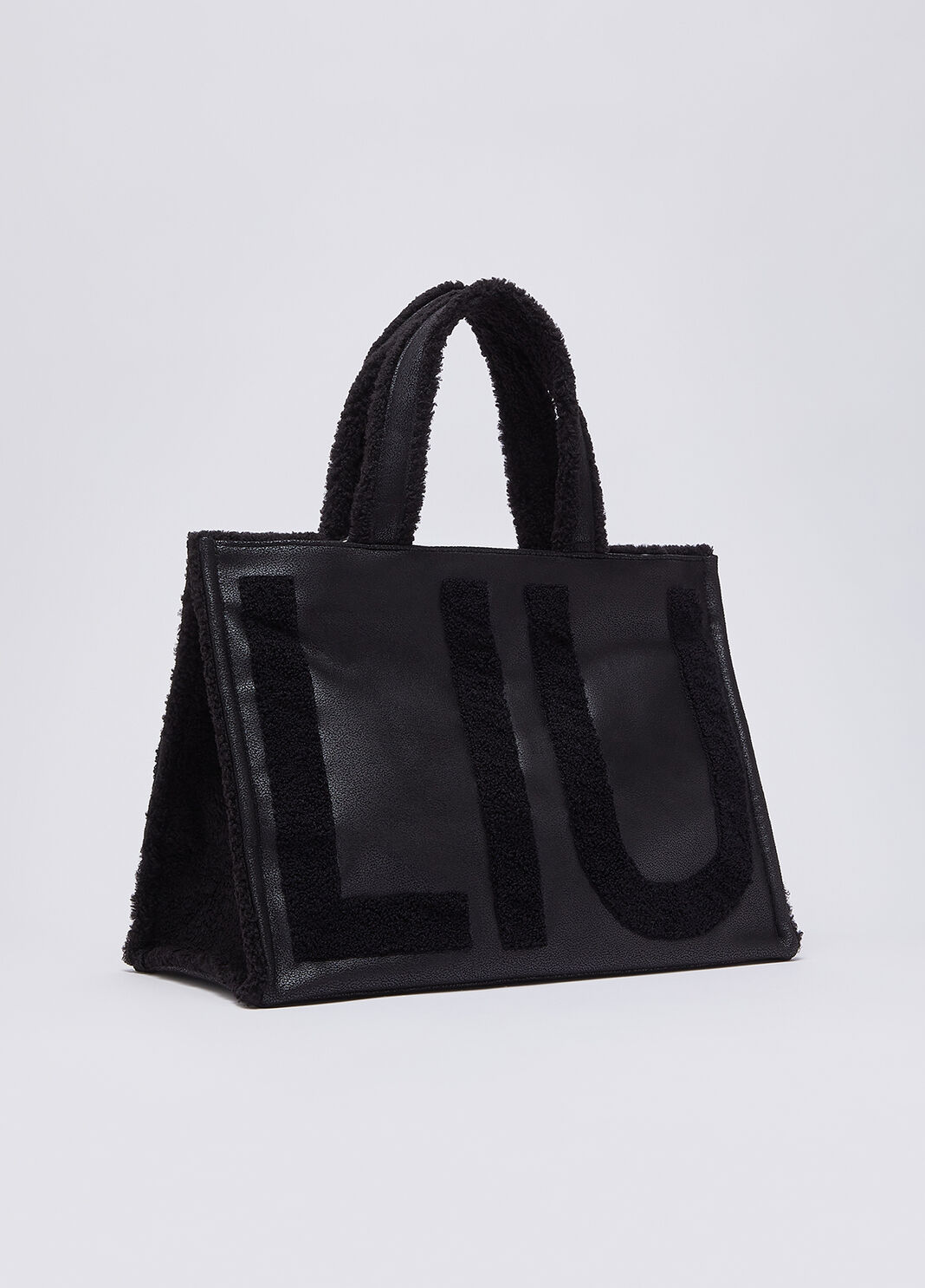 Large tote bag with logo black Liu Jo - large image number 1