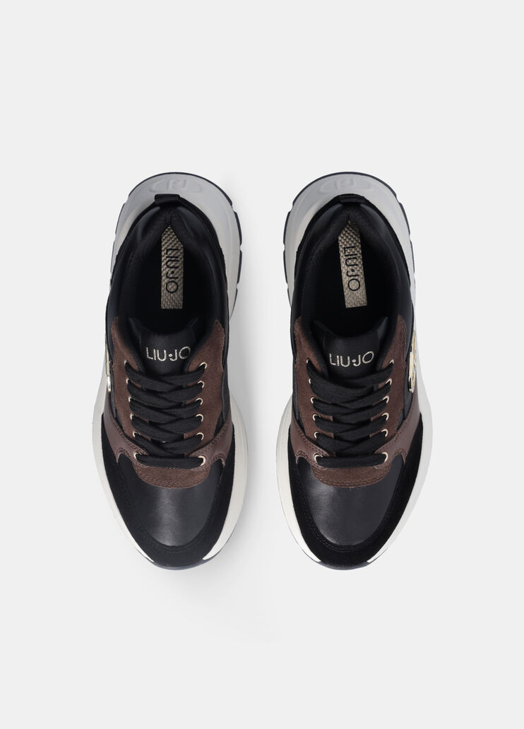 Suede and leather sneakers black Liu Jo - large image number 4