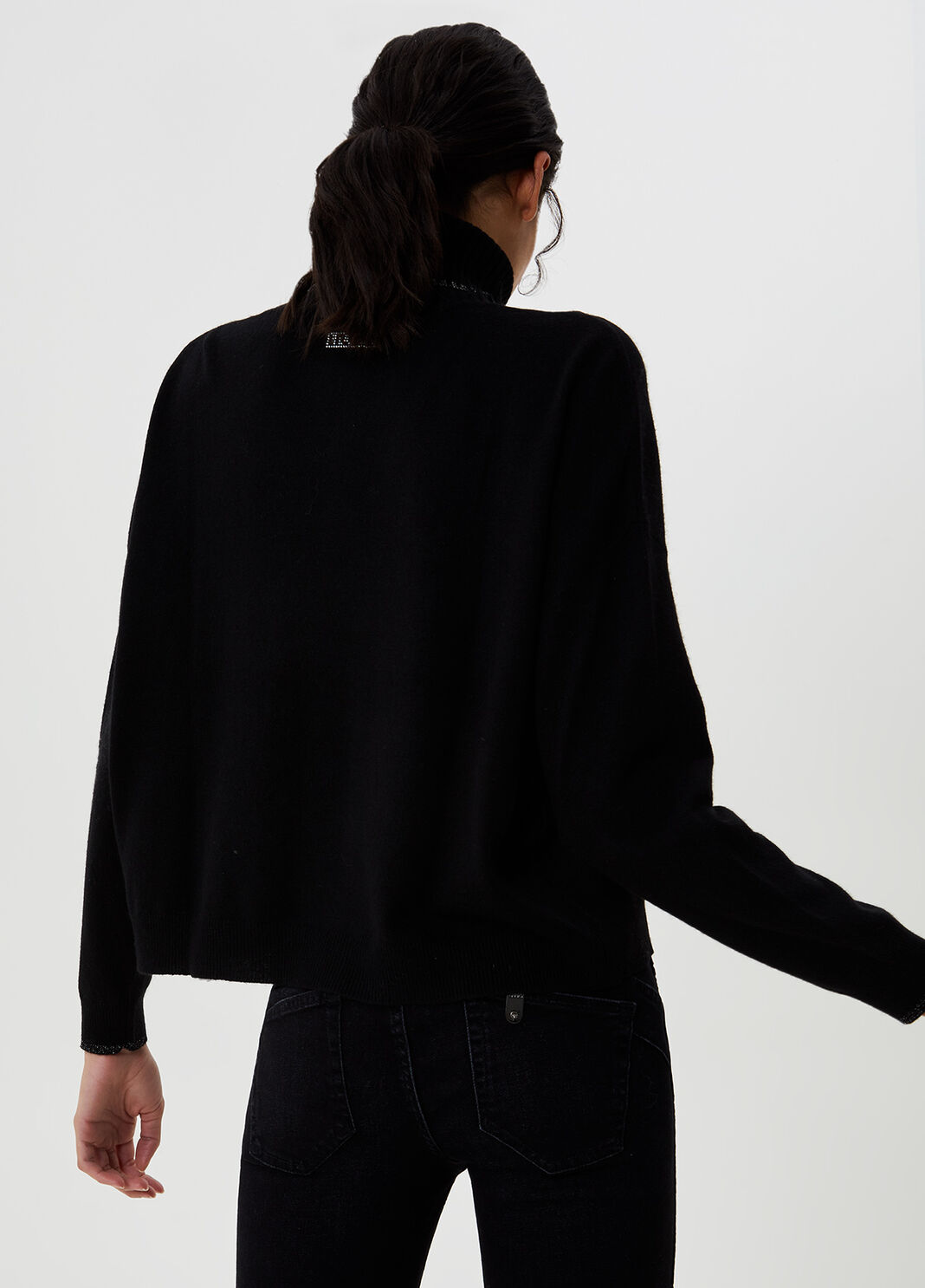 Водолазка с интарзийным узором Чёрный Liu Jo - large image number 1