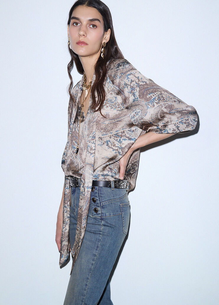 Flare-Jeans mit Schmuckkn&ouml;pfen denimblau Liu Jo - medium