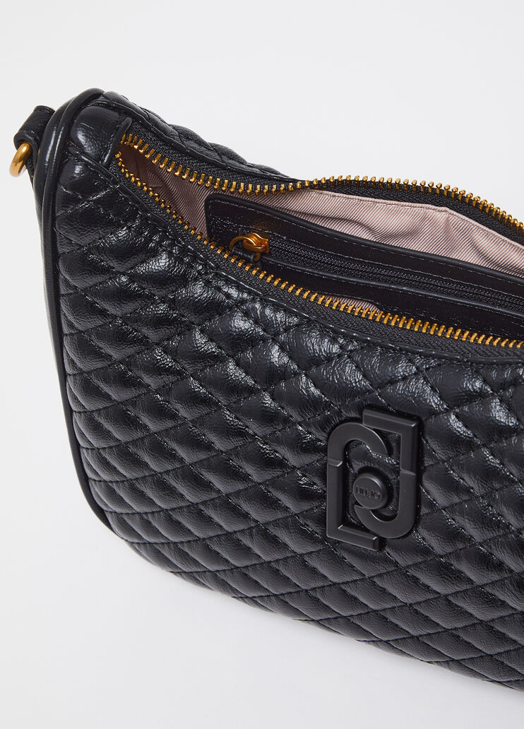 Sac hobo petit format glossy matelassé noir Liu Jo - large image number 0 Sac hobo petit format glossy matelassé noir Liu Jo - large image number 0