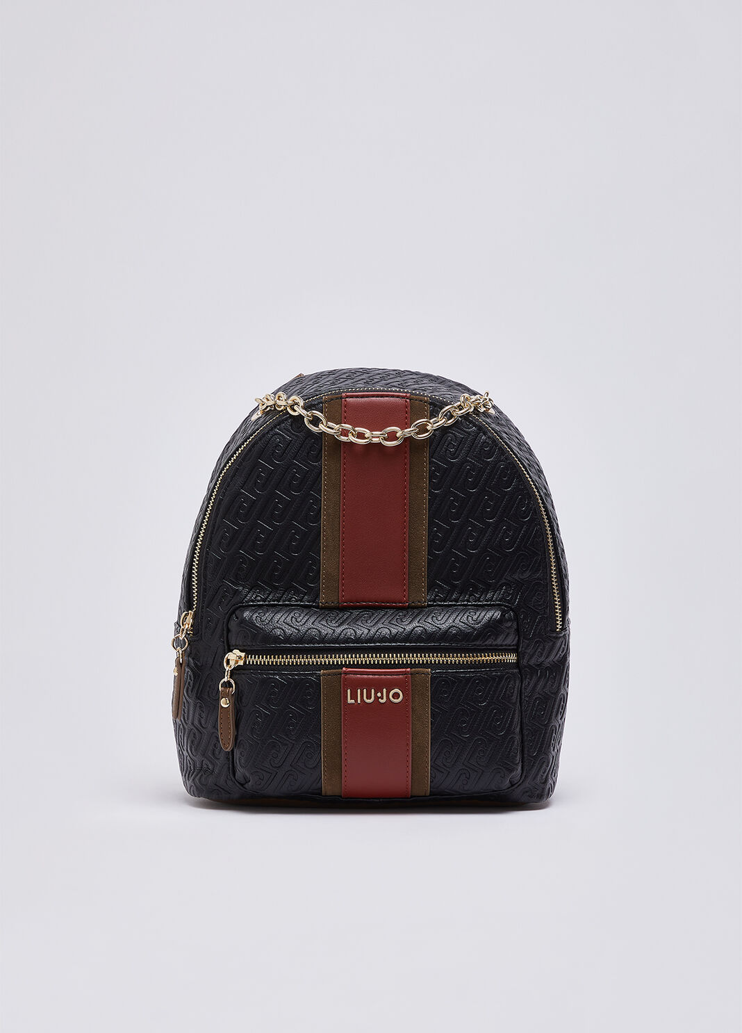 Mochila con logo monograma negro Liu Jo - large image number 0