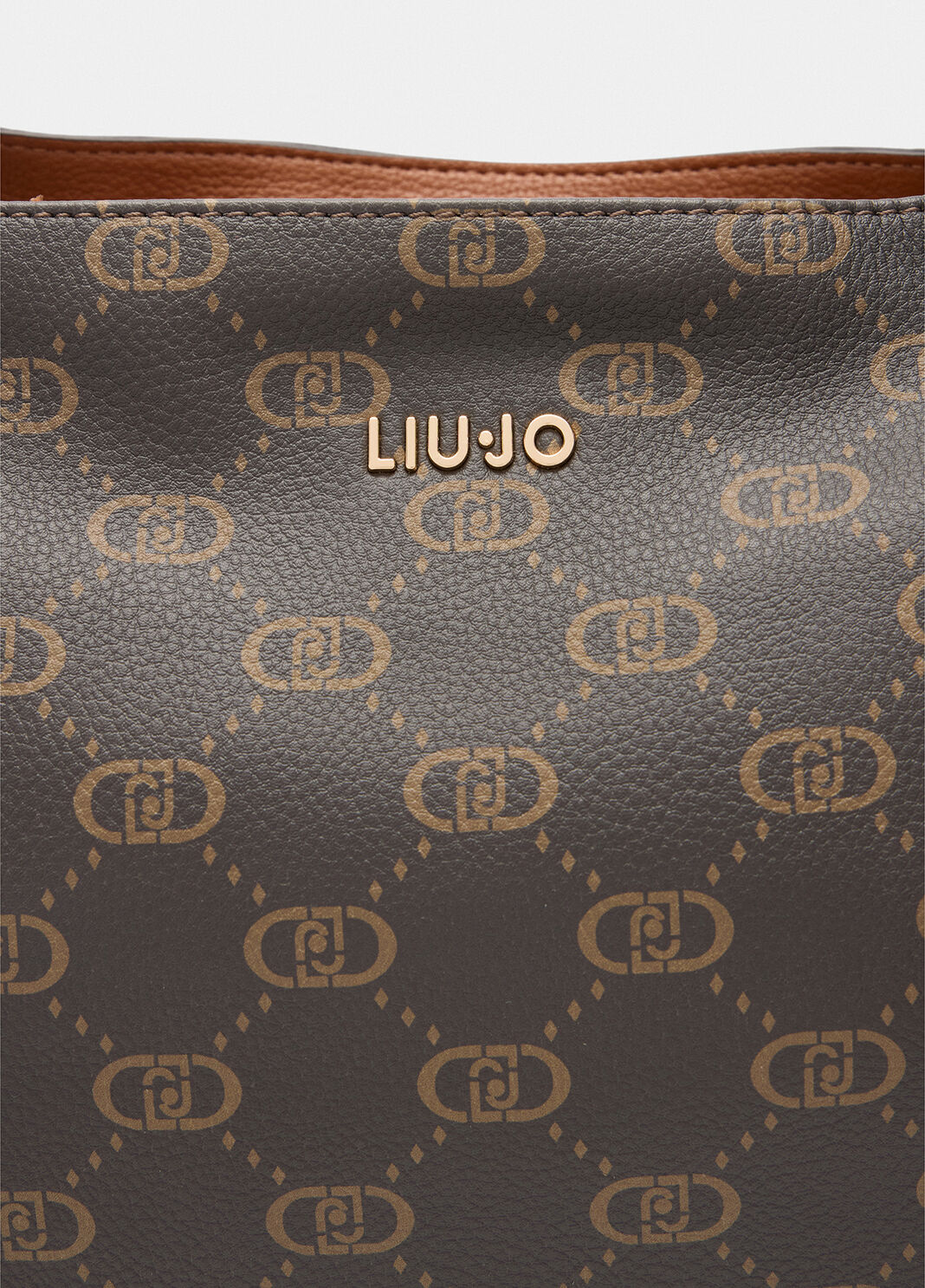 Medium tote bag with logo gingerbread Liu Jo - large image number 2