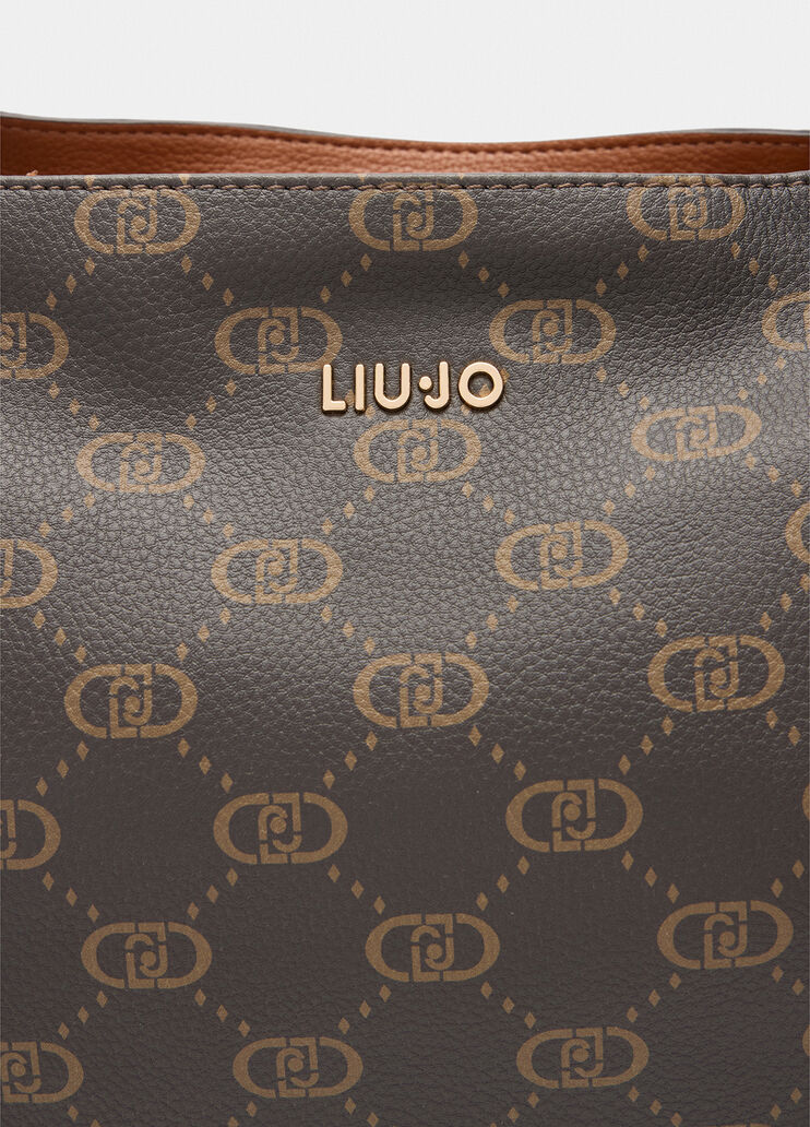 Medium tote bag with logo gingerbread Liu Jo - medium Medium tote bag with logo gingerbread Liu Jo - medium