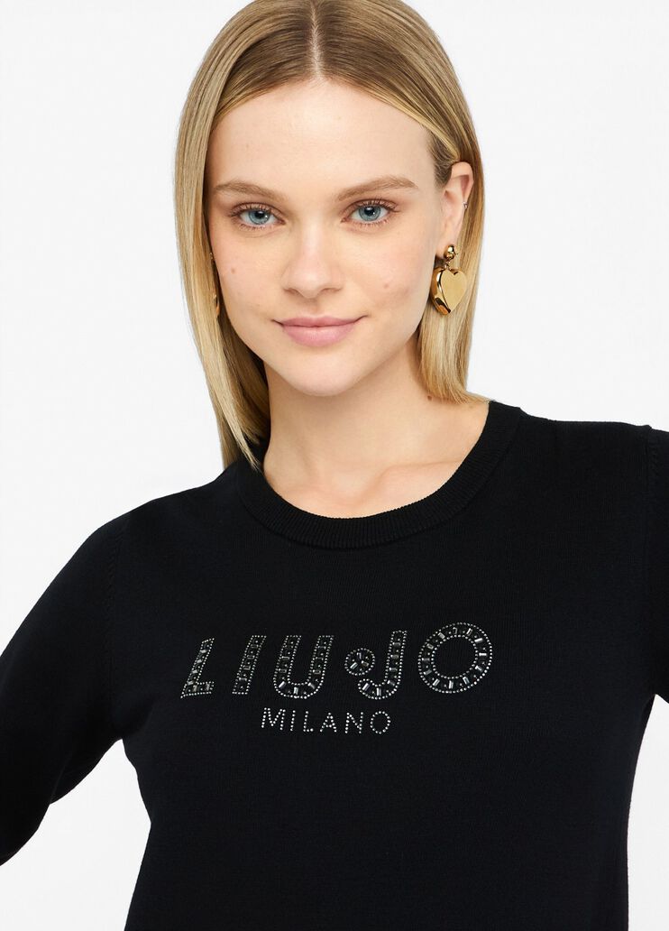 Liu Jo Better jumper with logo black Liu Jo - medium Liu Jo Better jumper with logo black Liu Jo - medium