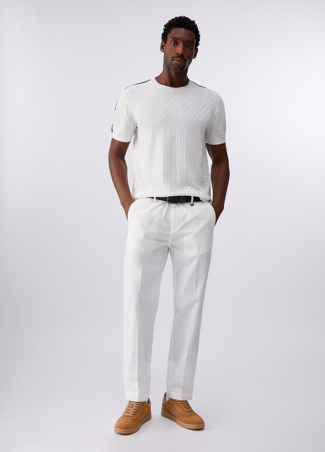 Jacquard knit T-shirt white Liu Jo - large image number 5