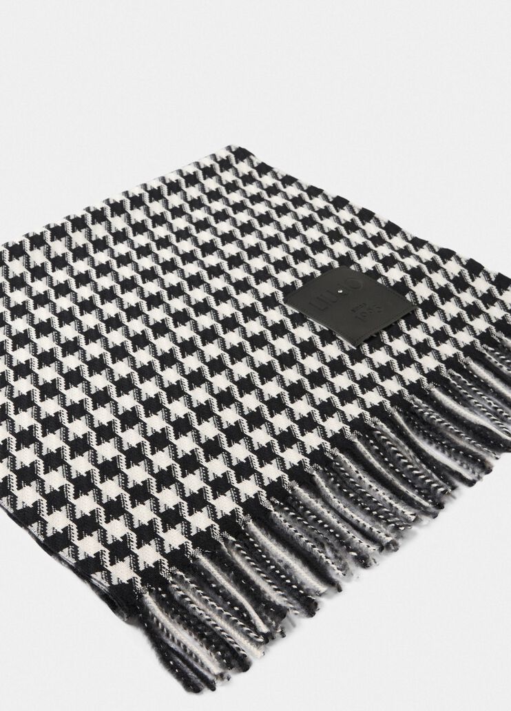 Vichy jacquard stole black Liu Jo - large image number 2