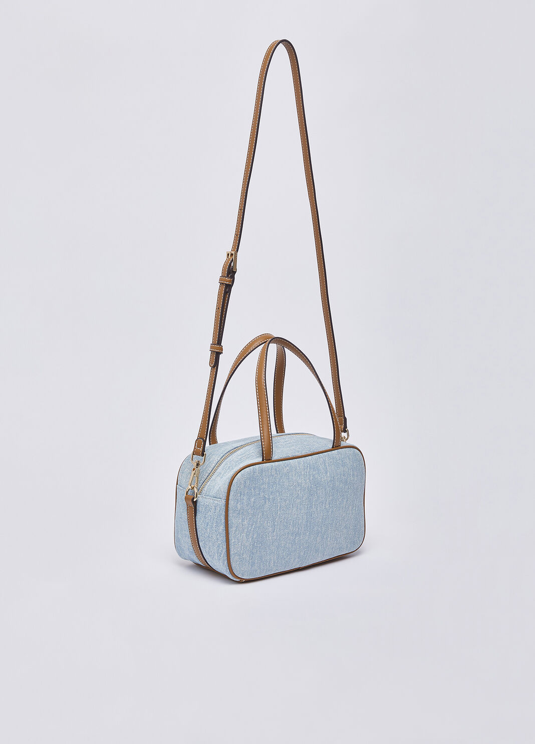 Mittelgro&szlig;e Bowling Bag aus Denim Helles Denimblau Liu Jo - large image number 3