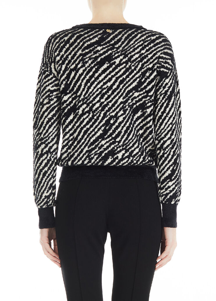Zebra print jacquard jumper Black Liu Jo - large image number 1