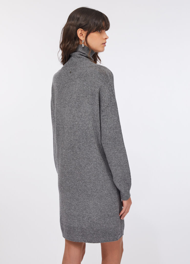 Knit dress with micro-sequins grey Liu Jo - medium