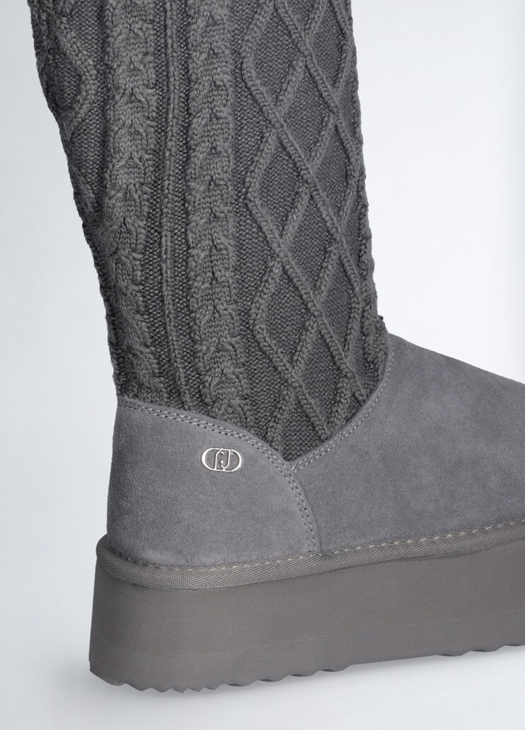 Knit platform boots grey Liu Jo - large image number 5 Knit platform boots grey Liu Jo - large image number 5