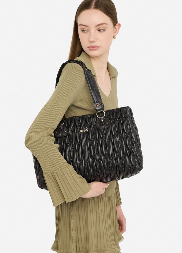 Medium quilted shopping bag  black Liu Jo - large image number 0
