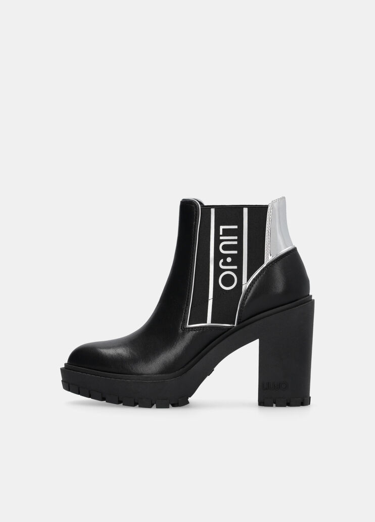 Кожаные полусапоги с логотипом черный Liu Jo - large image number 5