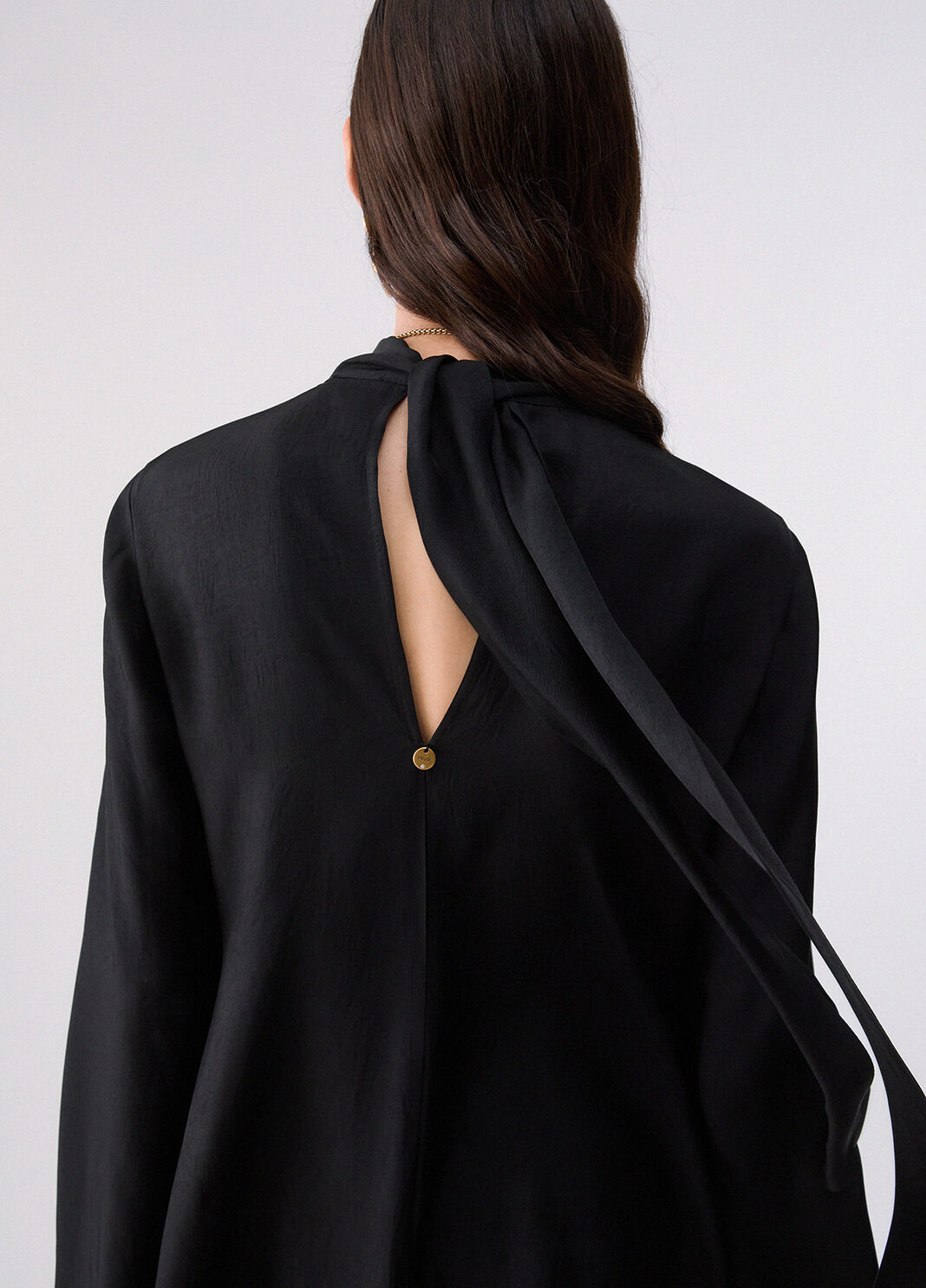 Abito corto in twill nero Liu Jo - large image number 4