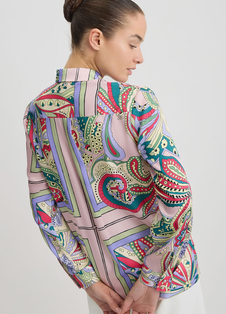 Printed satin shirt foulard print Liu Jo - large image number 4 Printed satin shirt foulard print Liu Jo - large image number 4