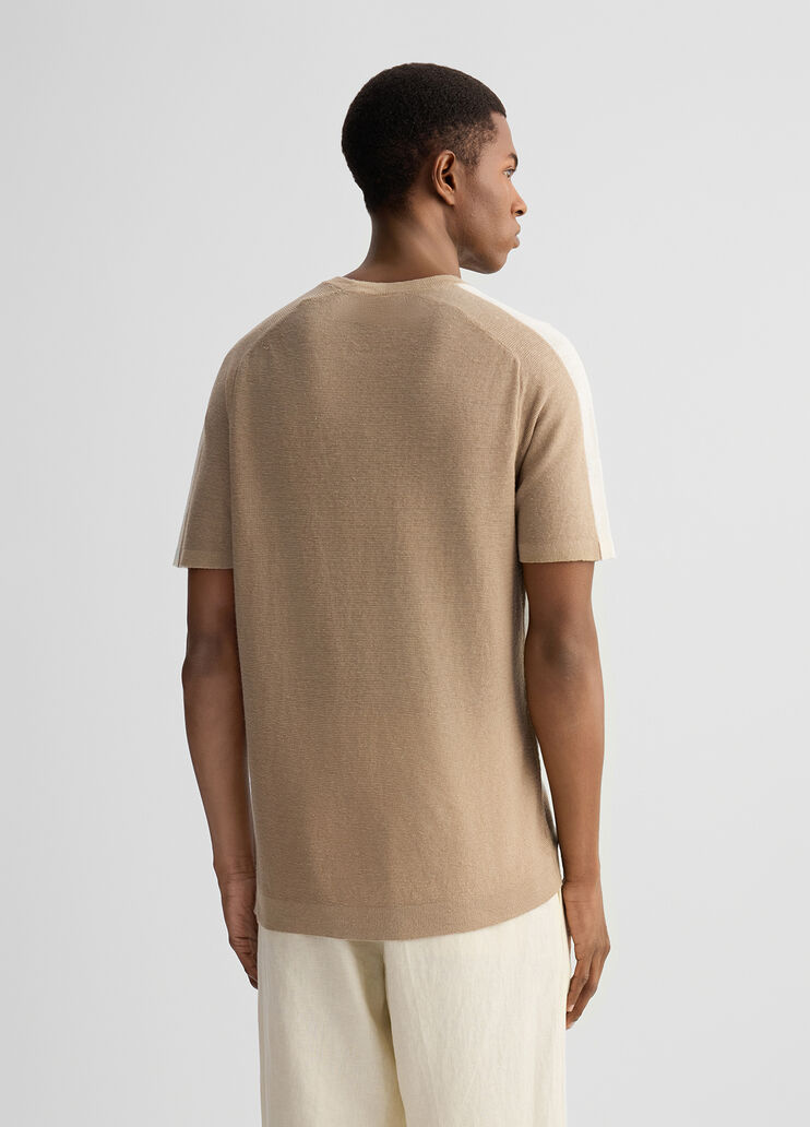 Men's beige T-shirt beige Liu Jo - large image number 1 Men's beige T-shirt beige Liu Jo - large image number 1