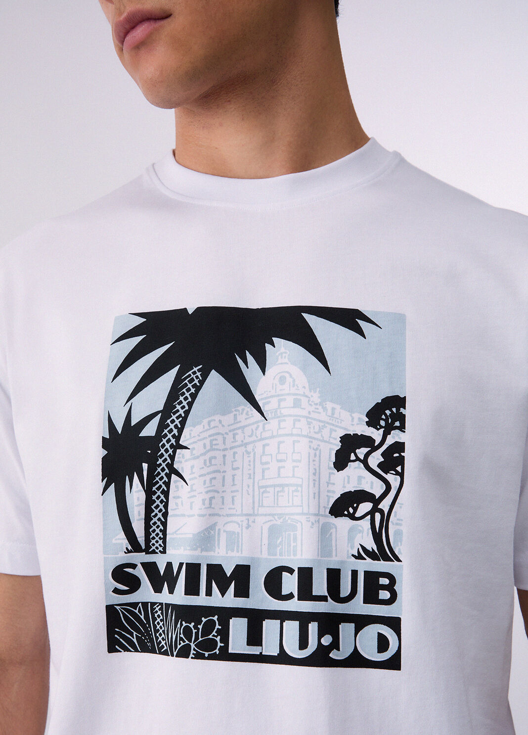 T-shirt with print white/palm tree Liu Jo - large image number 4