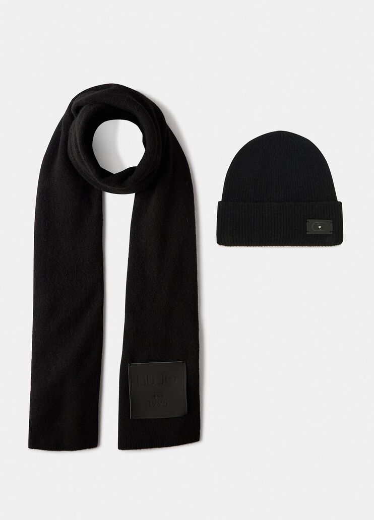Hat and scarf set black Liu Jo - medium