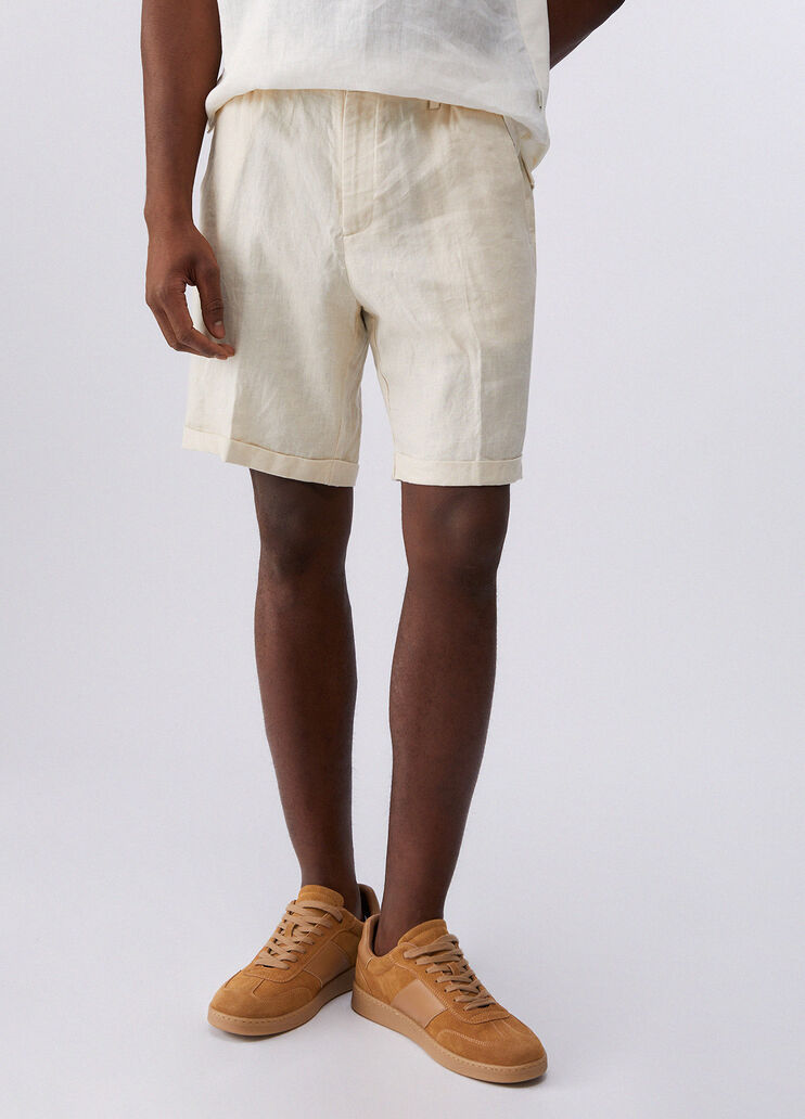 Bermudashorts aus 100 % Leinen Wei&szlig; Liu Jo - medium