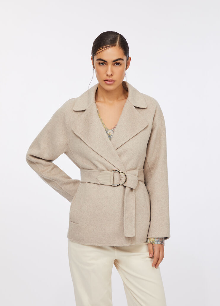 Manteau en laine avec ceinture beige Liu Jo - medium