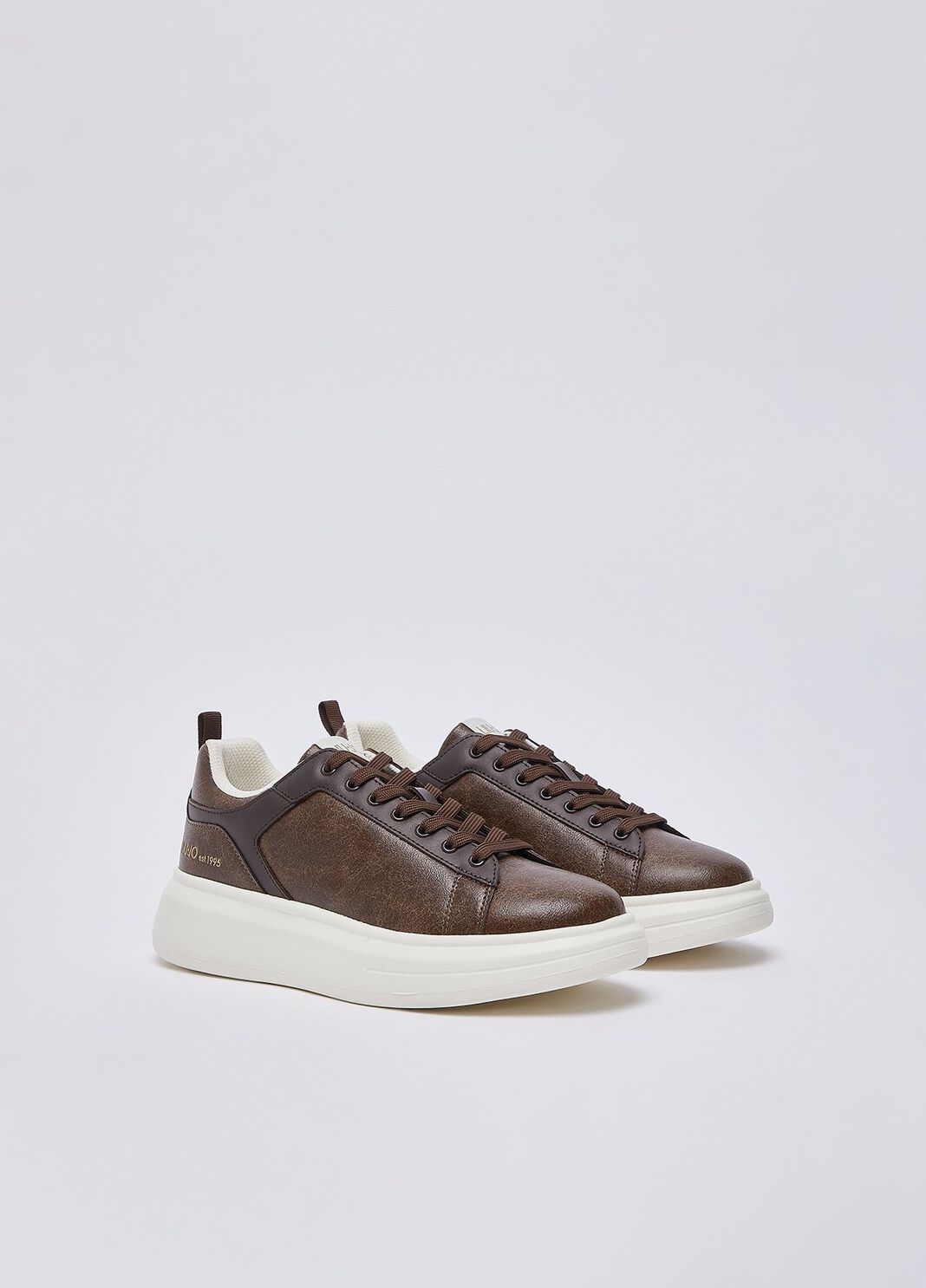 Plateau-Sneaker mit Crackle-Effekt braun Liu Jo - large image number 1