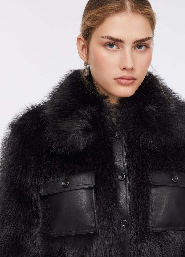 Jacke aus Kunstpelz Schwarz Liu Jo - medium