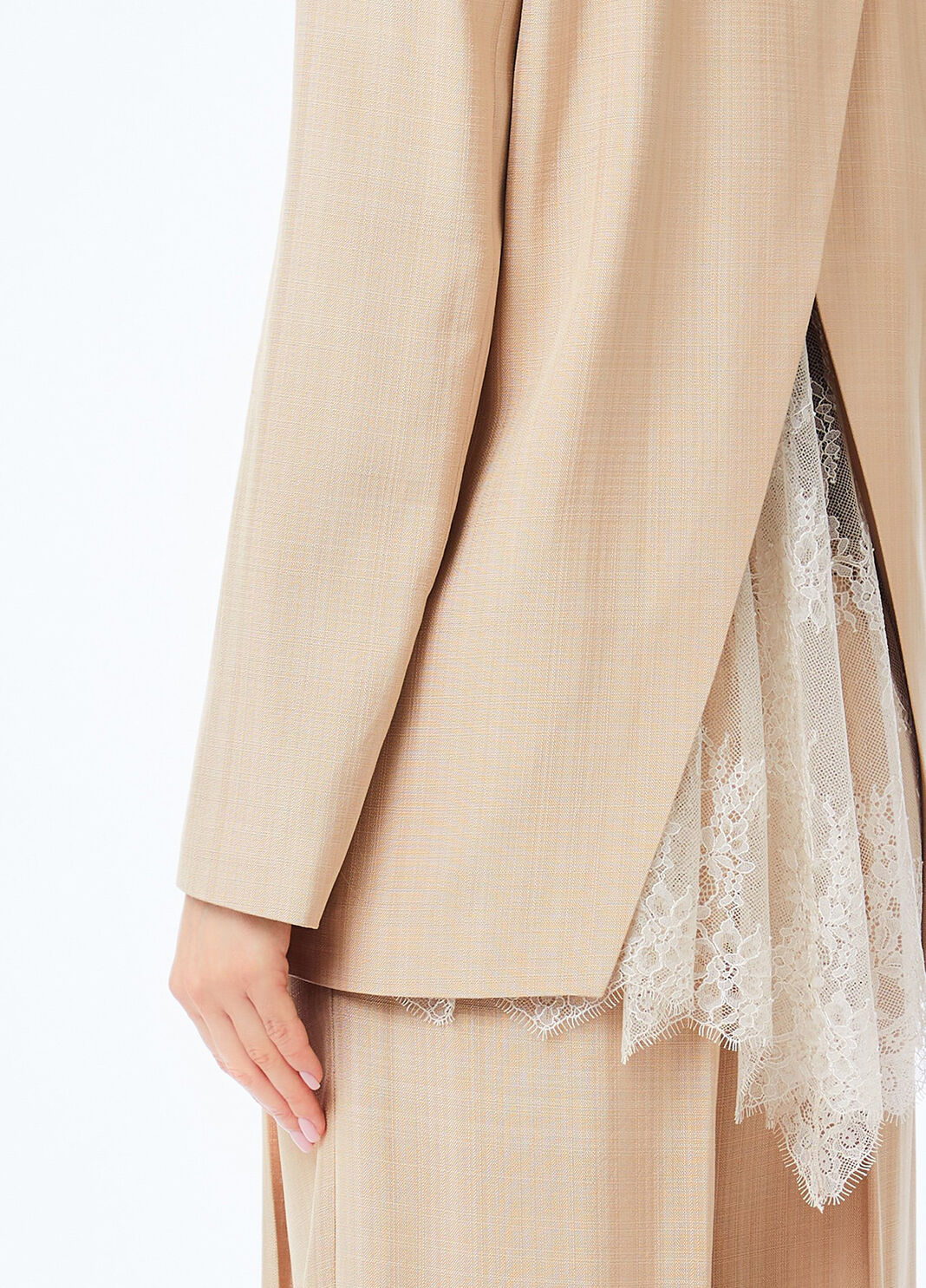 Blazer con detalle de encaje beige Liu Jo - large image number 2