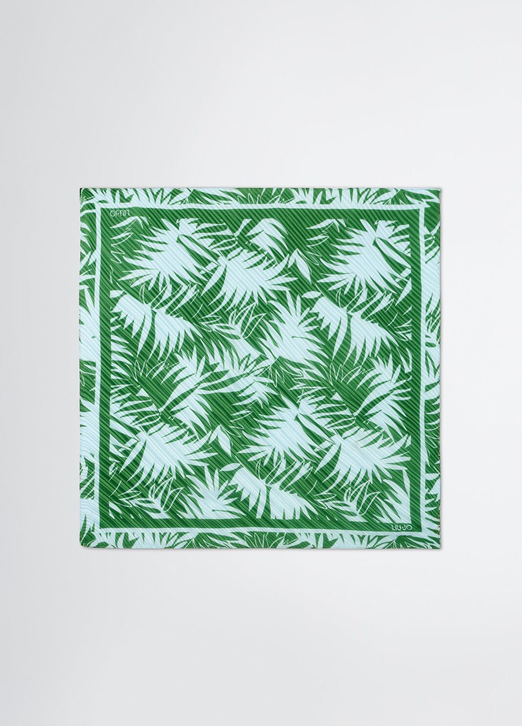 Foulard pliss&eacute; imprim&eacute; vert Liu Jo - large image number 1