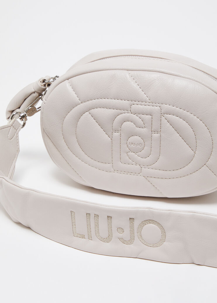 Mittelgroße Umhängetasche aus glänzendem Matelassé beige Liu Jo - large image number 1