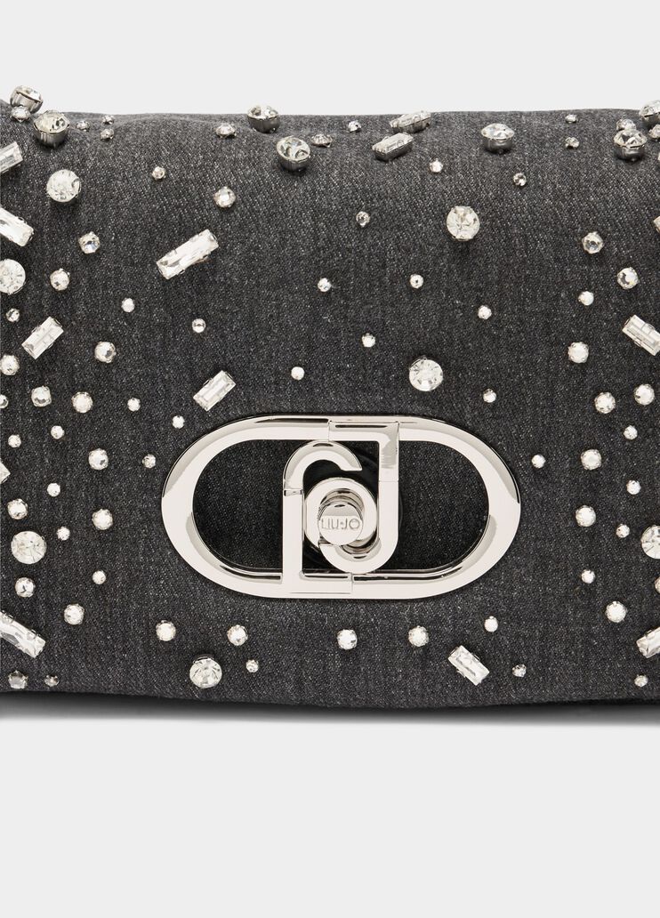 Medium quilted LaPuffy bag grey denim Liu Jo - large image number 4