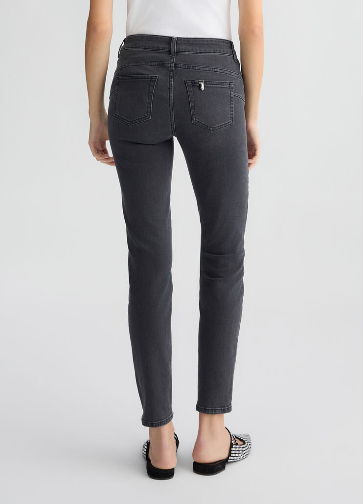 Skinny jeans with rhinestones black denim Liu Jo - large image number 1 Skinny jeans with rhinestones black denim Liu Jo - large image number 1