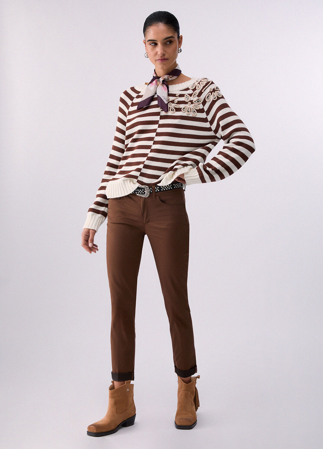 Skinny-Hose in Cropped-L&auml;nge Biscuit Liu Jo - large image number 5