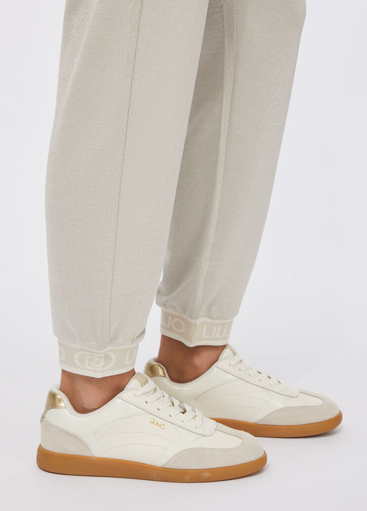 Брюки-джоггеры с люрексом® бежевый Liu Jo - large image number 2