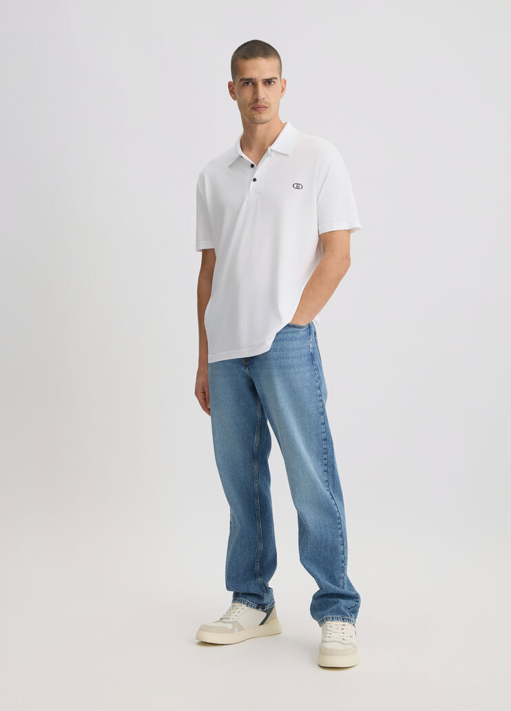 Polo with logo white Liu Jo - medium