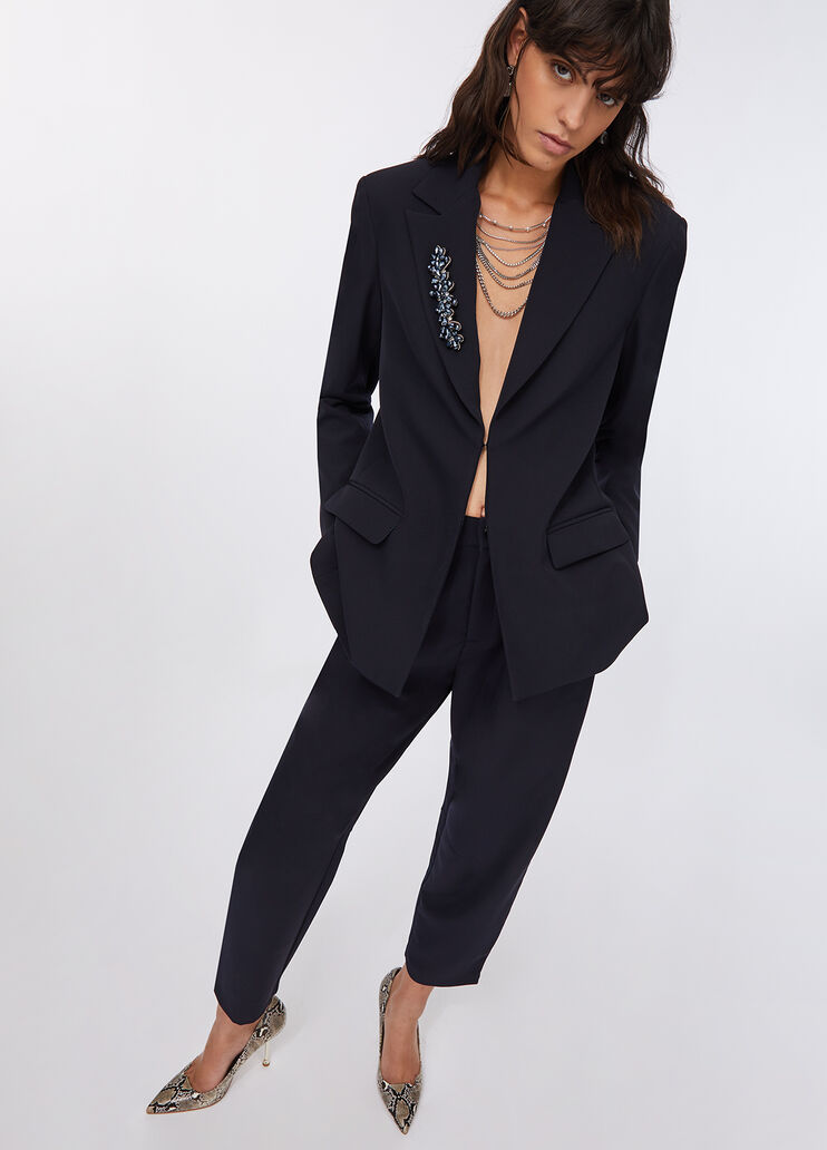 Balloon trousers with darts navy blue Liu Jo - medium