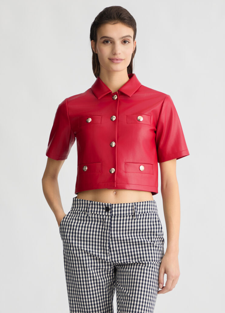 Red coated fabric jacket red Liu Jo - medium Red coated fabric jacket red Liu Jo - medium