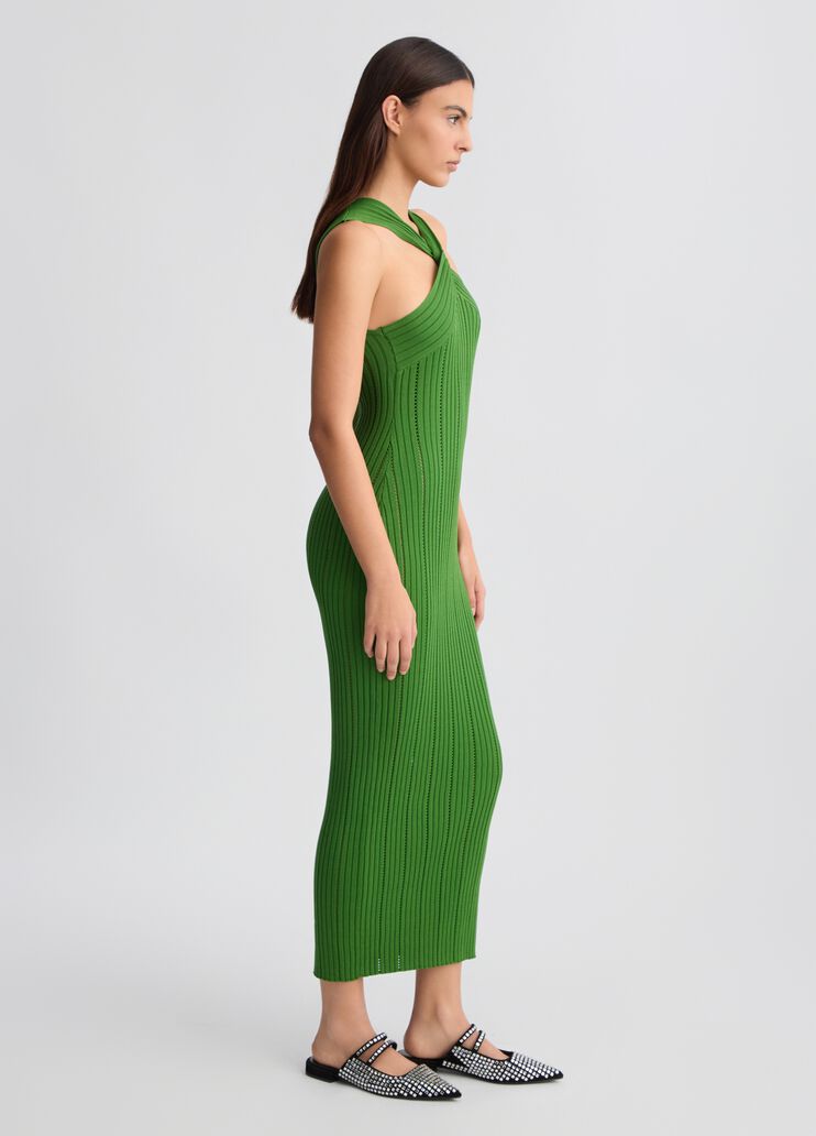 Knit sheath dress green Liu Jo - large image number 3 Knit sheath dress green Liu Jo - large image number 3