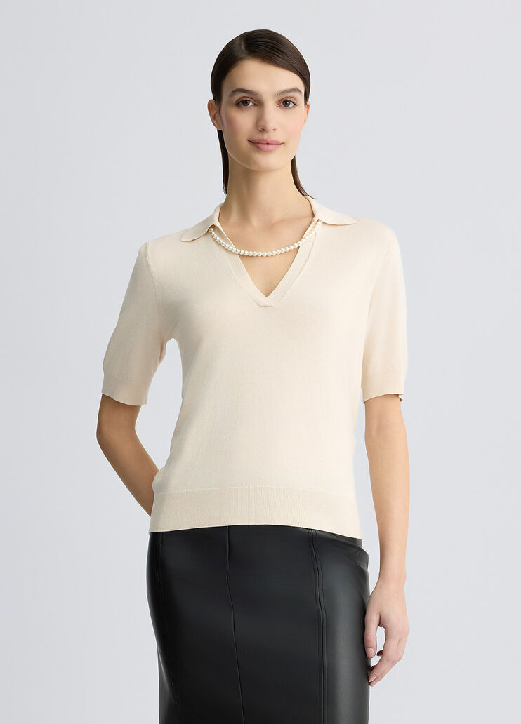 Top with necklace light beige Liu Jo - medium Top with necklace light beige Liu Jo - medium