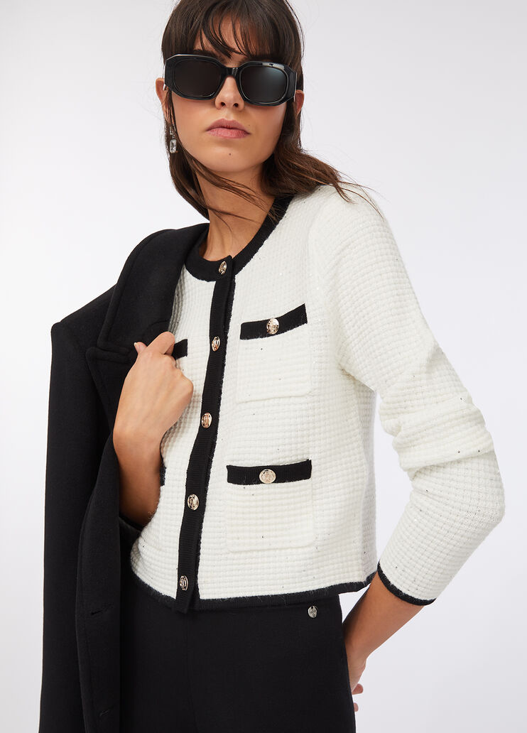 Jacke aus Lurex® milchfarben Liu Jo - large image number 2