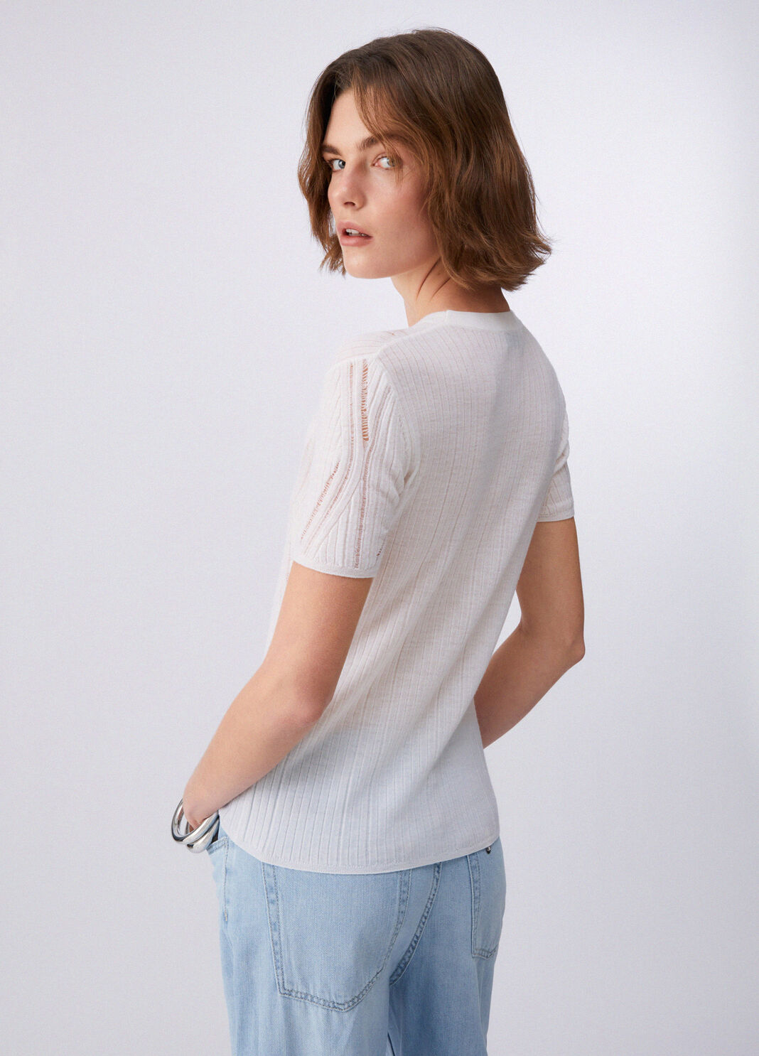 Knit jumper white Liu Jo - large image number 1