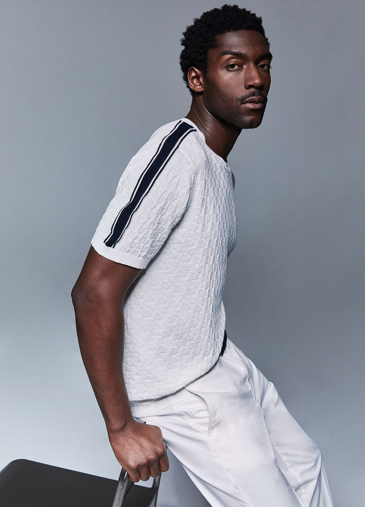 Jacquard knit T-shirt white Liu Jo - medium