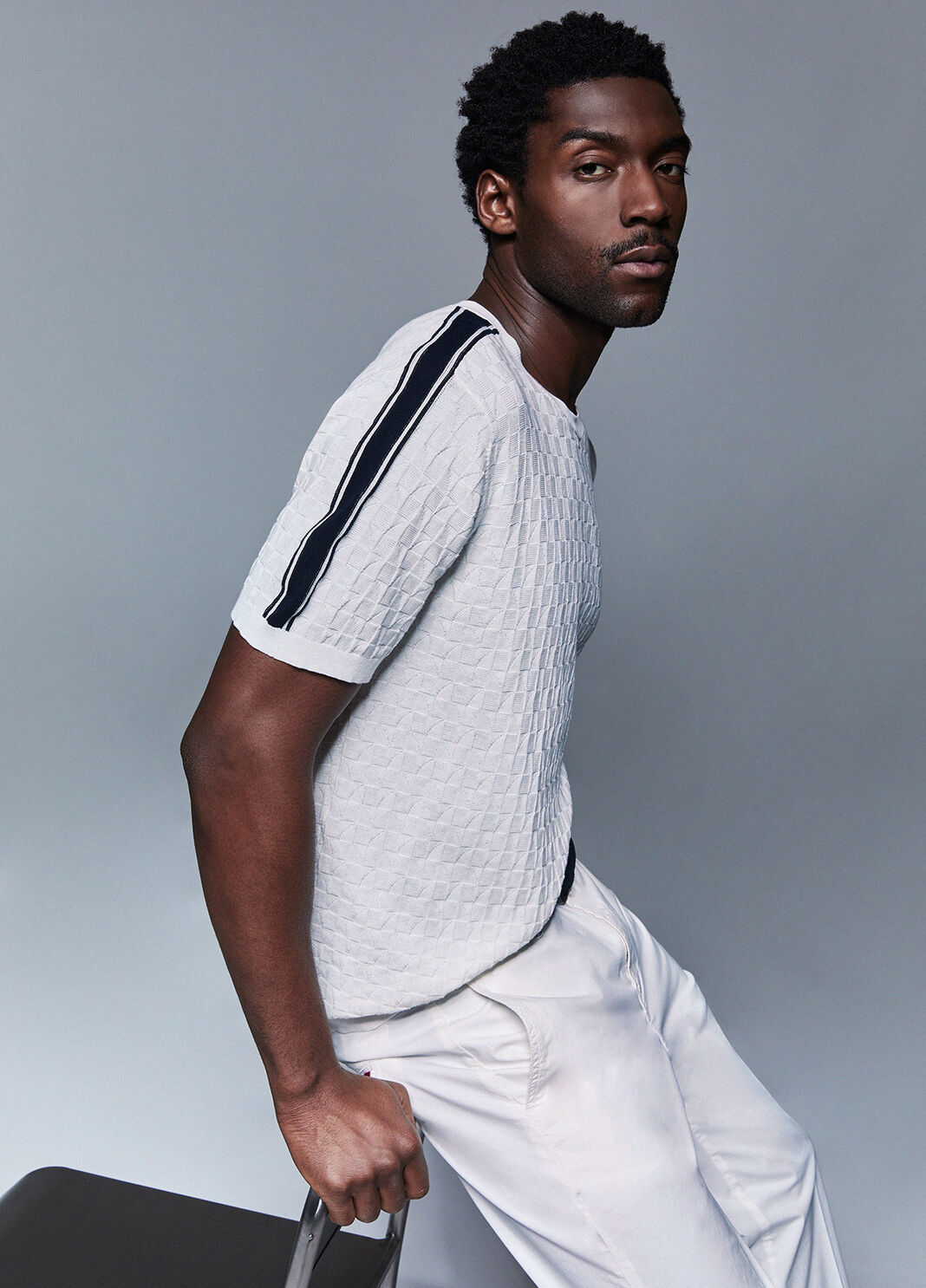 Jacquard knit T-shirt white Liu Jo - large image number 2