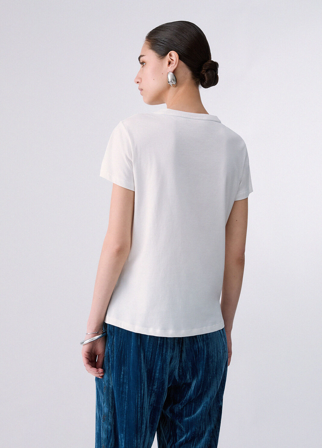 T-shirt avec logo monogramme blanc Liu Jo - large image number 1