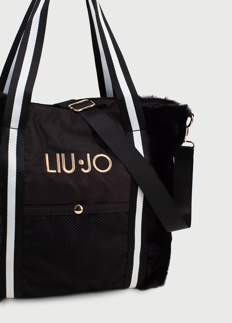 Shopping bag with logo Black Liu Jo - large image number 3