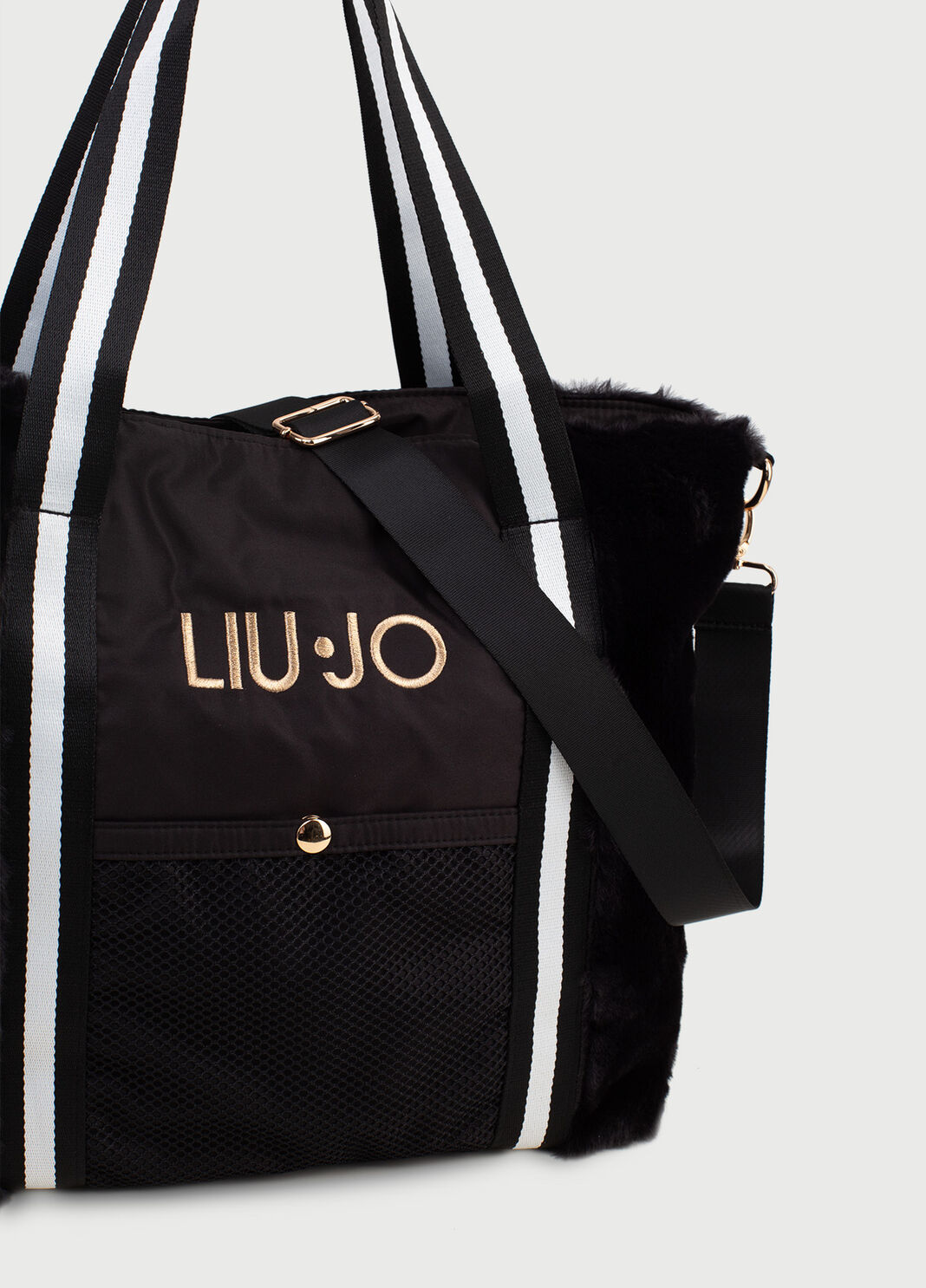 Shopping bag with logo Black Liu Jo - large image number 3