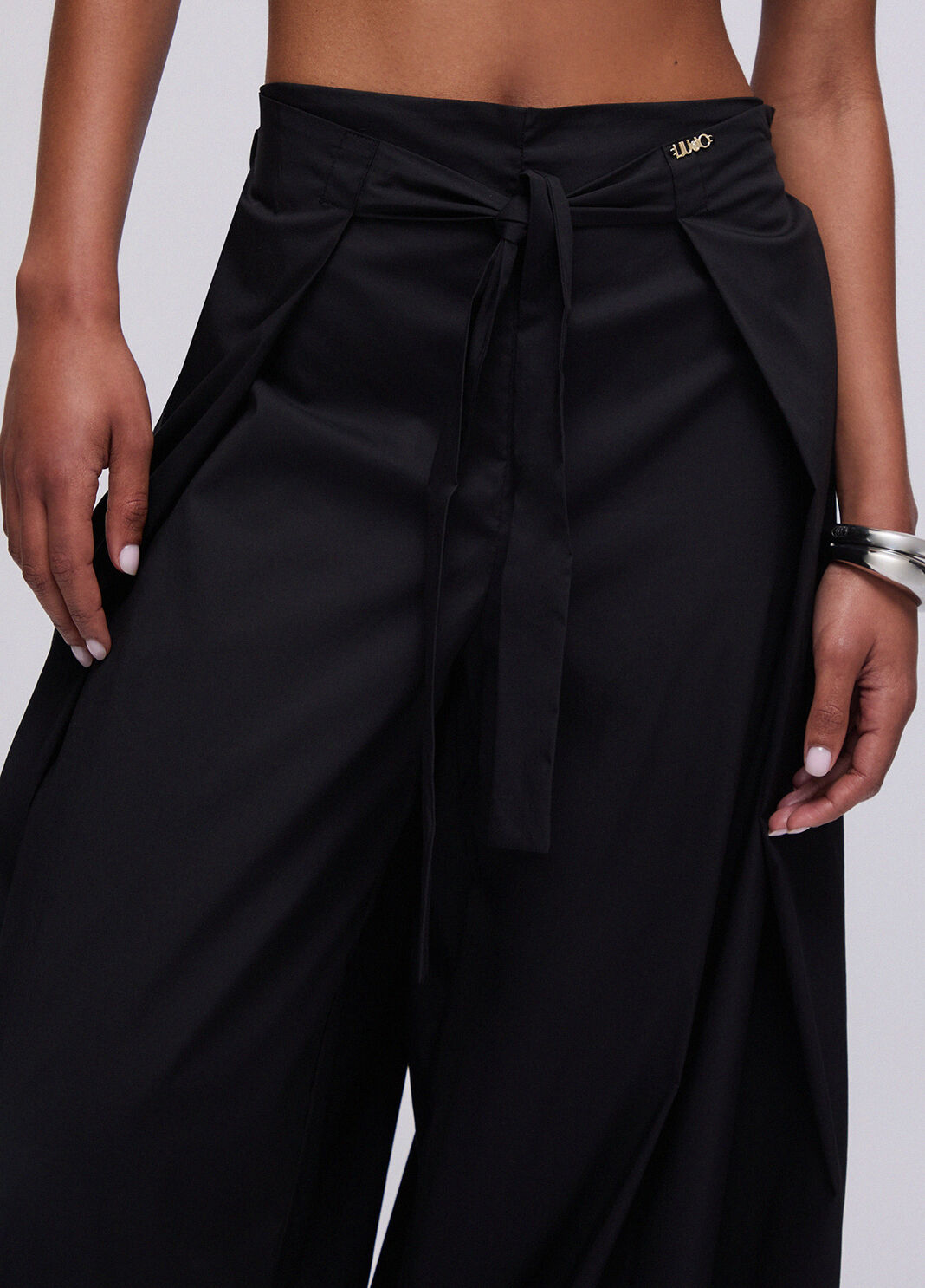 Lange Hose aus Popeline Schwarz Liu Jo - large image number 4