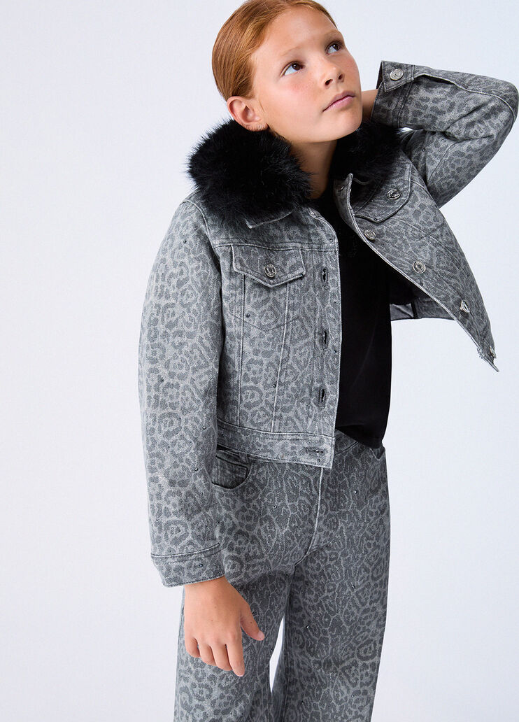 Animalier jacket with teddy collar animal print Liu Jo - medium