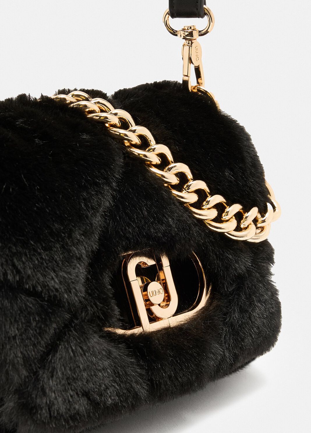 Small faux fur LaPuffy bag black Liu Jo - large image number 3