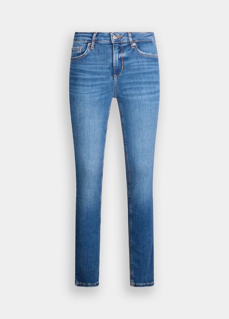 Skinny-Jeans mit hohem Bund Dunkles Denimblau Liu Jo - medium
